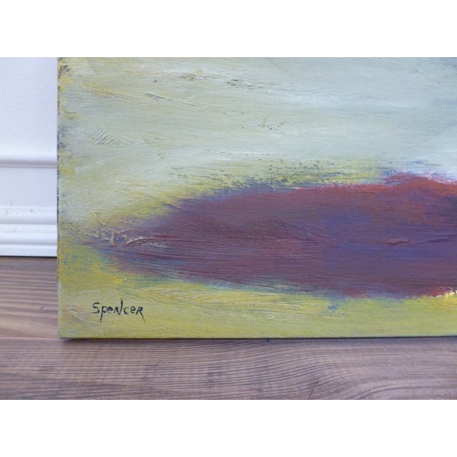 "Smiling at Night" Abstract Oil and Acrylic Painting by Scott Spencer For Sale In Los Angeles - Image 6 of 6
