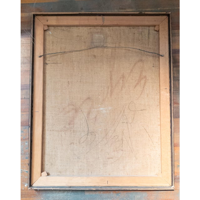 Mid-Century Impressionist Abstract Portrait Painting of an Old Man by Martin Hoy For Sale - Image 10 of 12