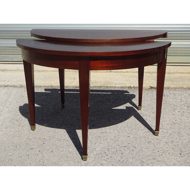 Traditional Empire Extendable Half-Moon Console Table, 1950s For Sale - Image 3 of 18