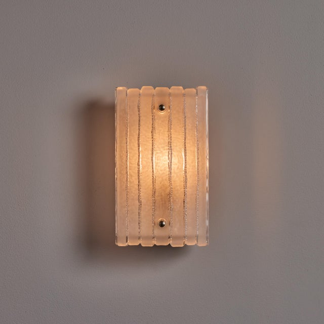 Pair of 1970s Hoffmeister Leuchten Sculptural Glass Wall Lamps For Sale In Los Angeles - Image 6 of 18