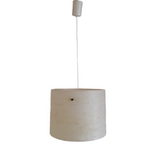 Vintage Ceiling Lamp with Cream-Colored Plastic Screen, 1970s For Sale