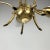 Brass and White Glass Chandelier, 1980s For Sale - Image 6 of 8