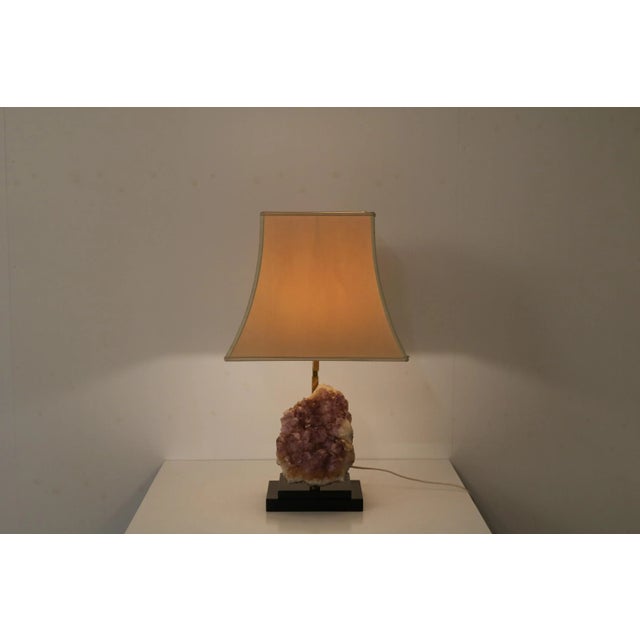 Belgian Amethyst Table Lamp, 1970s For Sale - Image 9 of 13