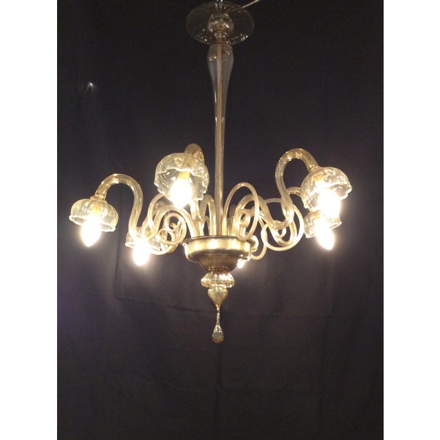 Murano Glass Chandelier, 1930s For Sale - Image 6 of 9