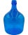 Glass Vintage Mid-Century Blue Glass Bottle Jug Vase Hand-Made For Sale - Image 7 of 12