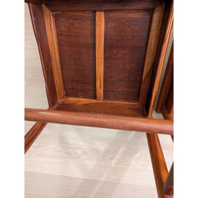 Chinese Ming Style Chair Pair Yolk Back Mid 20th Century For Sale - Image 10 of 13