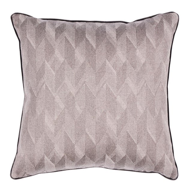 Contemporary Schumacher Ezra Wool 18" Pillow in Basalt For Sale - Image 3 of 3
