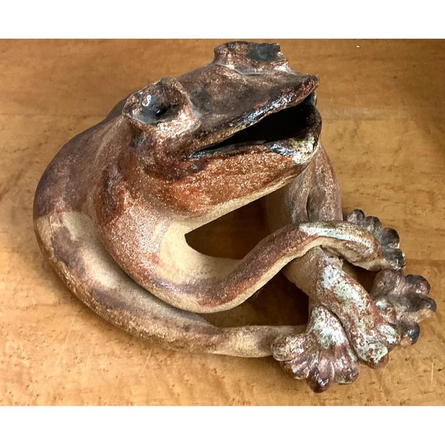 Vintage Ceramic Frog Sculpture For Sale - Image 13 of 15