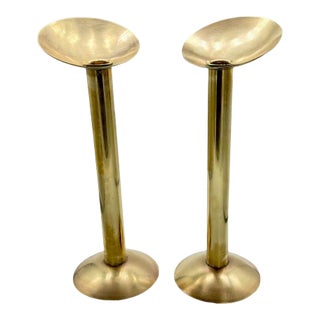 Vintage Candlestick Holder Handmade in Denmark - a Pair For Sale