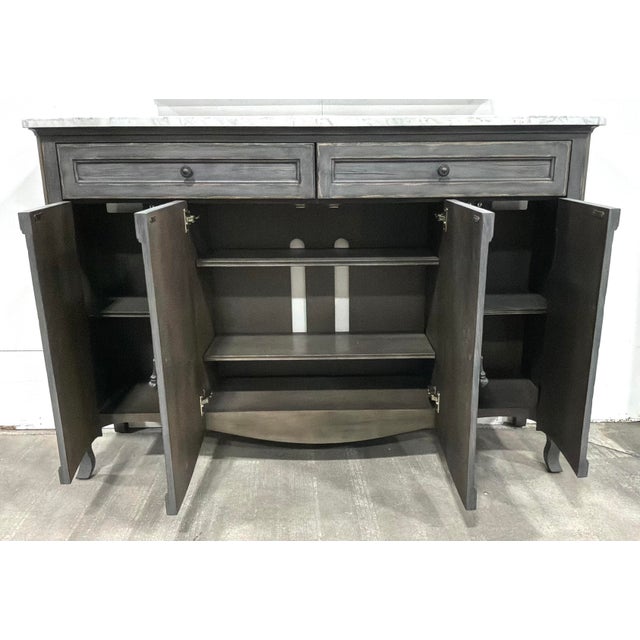 Hooker Furniture Hooker Furniture Gray Distressed Wood Melange Credenza For Sale - Image 4 of 7