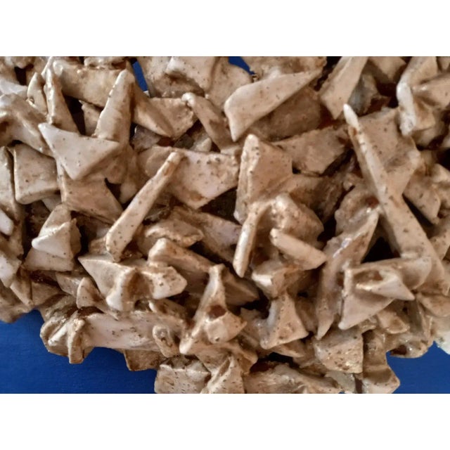 #Late 20th Century Geometric Neutral Palette Ceramic Wall Sconce For Sale - Image 11 of 11