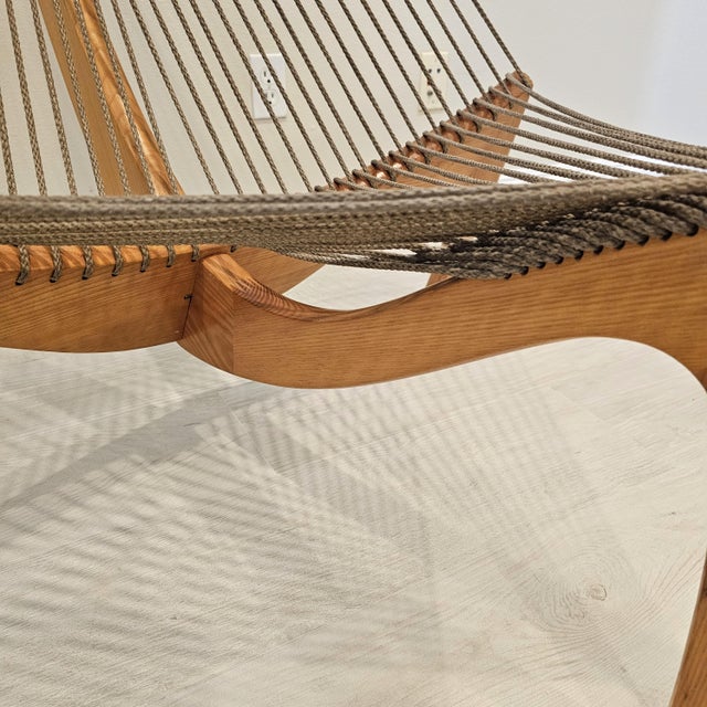 1980s 1980s Matched Pair of "Harp" Chairs in Ash Attributed to Jørgen Høvelskov - Two Chairs For Sale - Image 5 of 16