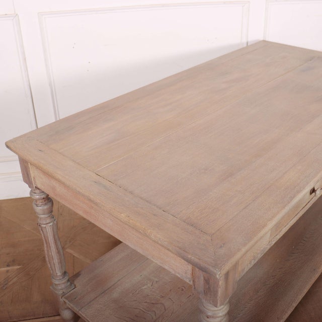 French Bleached Drapers Table For Sale - Image 10 of 13