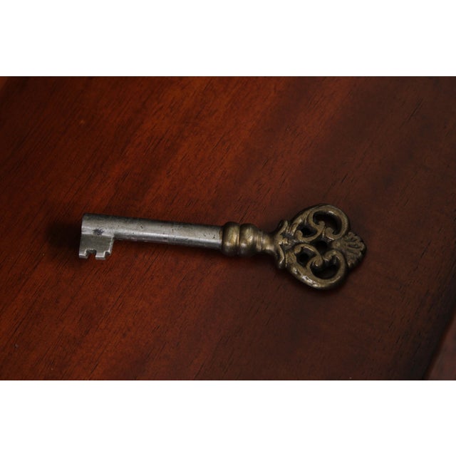 Wood Theodore Alexander Mahogany Armoury Collection 1 Drawer Console Cabinet For Sale - Image 7 of 18