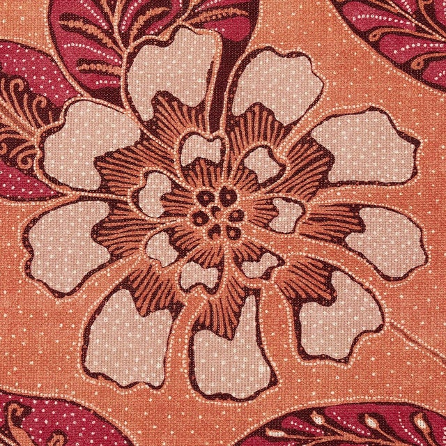 Contemporary Sample - Schumacher Kava Cay Indoor/Outdoor Fabric in Mango For Sale - Image 3 of 5