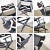 Vintage Modern Director’s Chair Folding Black Brown White Geometric Needlepoint For Sale - Image 11 of 13