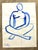 Contemporary “Cross Legged” Original Gouache and Graphite Drawing on Paper by CL Auker For Sale - Image 3 of 3
