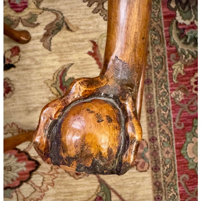 Set of 10 Burl Walnut Georgian / Queen Anne Style Dining Chairs – 8 Side Chairs & 2 Armchairs For Sale - Image 9 of 12