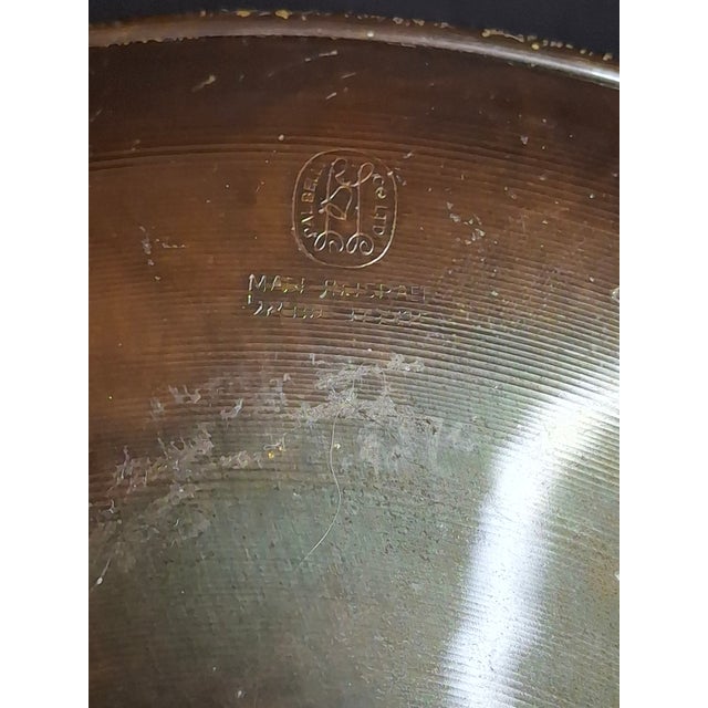 Army Green Pair Mid Century Pal Bell Israel Bronze Wall Plates Maurice Ascalon Judaica 9.5" For Sale - Image 8 of 18