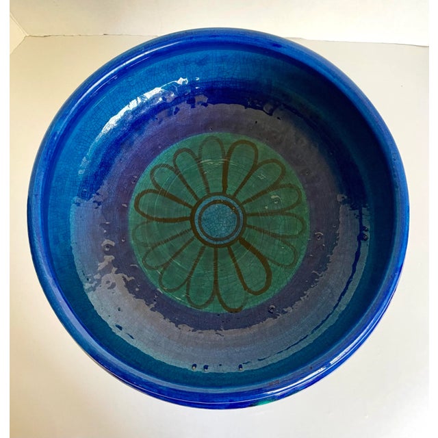 Aldo Londi Vintage Italian Ceramic Glazed Pedestal Bowl For Sale - Image 4 of 13