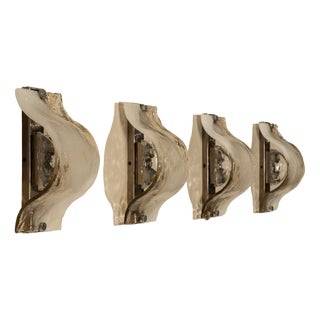 LP 276 Wall Lamps in Cast Glass by Carlo Nason for Mazzega, Italy, 1970s, Set of 4 For Sale