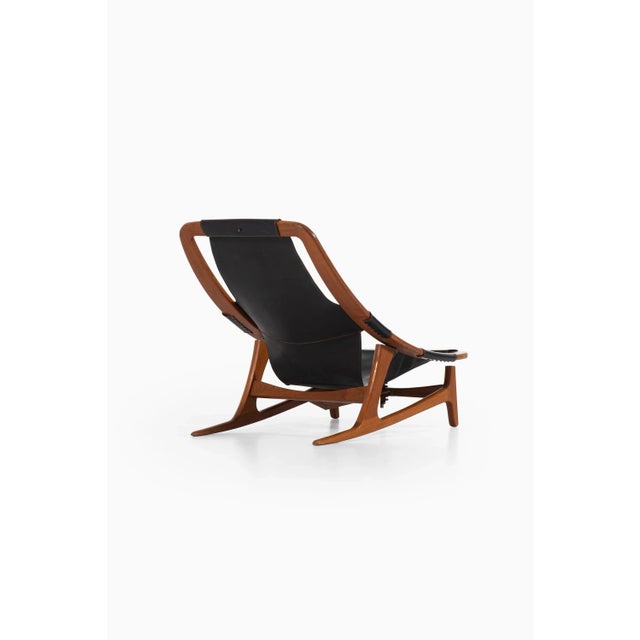 Holmenkollen Brass & Leather Lounge Chair by Arne Tidemand-Ruud for Norcraft, 1960s For Sale - Image 9 of 13