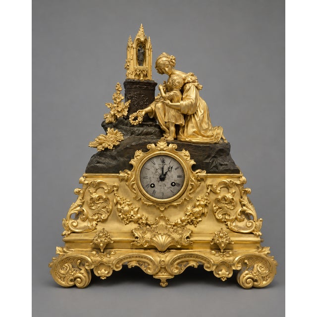 19th Century Clock in Gilt and Bronze For Sale - Image 5 of 5