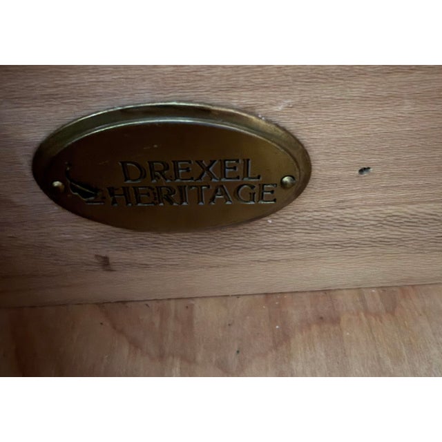 Vintage Drexel Heritage Mahogany Slide Top Rolling Dry Bar Buffet Server Credenza For Sale - Image 9 of 9