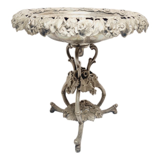 Biedermeier Figurative Bowl on Stand from Fraget, 1890s For Sale