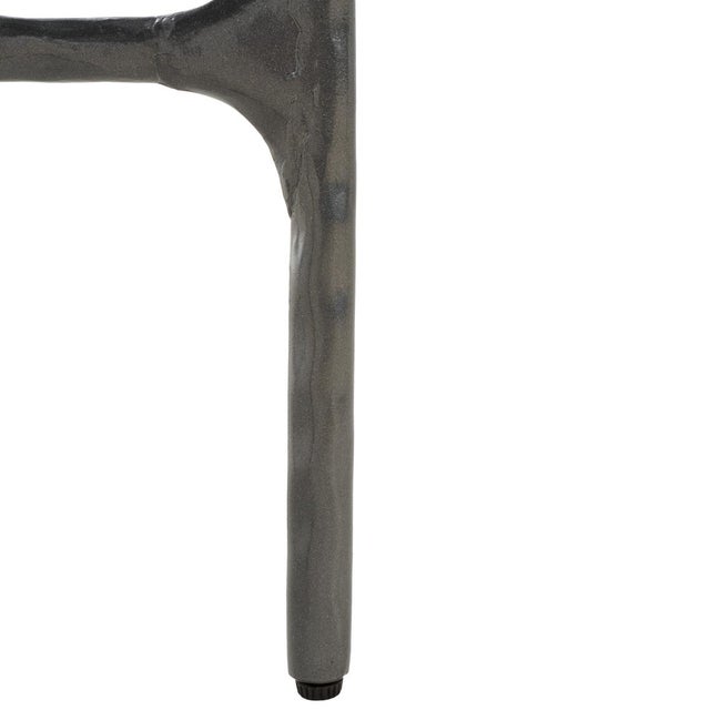 Early 21st Century Castiel Hammered Side Table in Grey Marble For Sale - Image 5 of 8