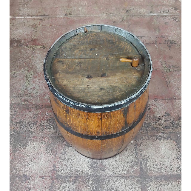 19th Century Antique Oak Wine Barrel Chairish