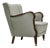 Danish Armchair in Light Blue Furniture Fabric and Beech Wood, 1960s For Sale