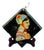 20th Century, Ceramic Tile, Woman in Sardinian Costume, by c.i.s.a. Sassuolo, Style E. Altara., 1950s For Sale