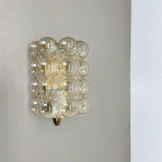 Vintage Amber Glass Wall Light by Helena Tynell for Glashütte Limburg, 1970s For Sale - Image 11 of 18