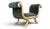 Dark Green Vintage Hollywood Regency Neoclassical Giltwood Scroll-Arm Bench in Green Velvet For Sale - Image 8 of 12
