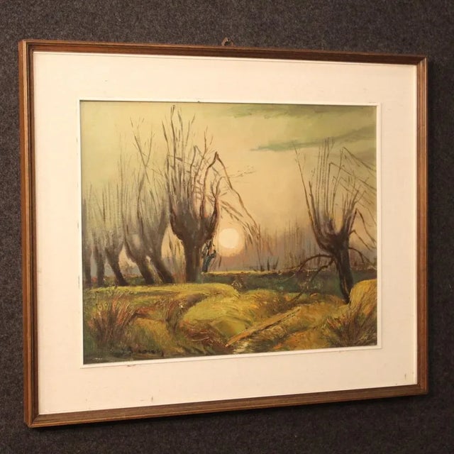 1960s Italian Artist, Landscape in Impressionist Style, 1960, Oil on Panel, Framed For Sale - Image 5 of 13