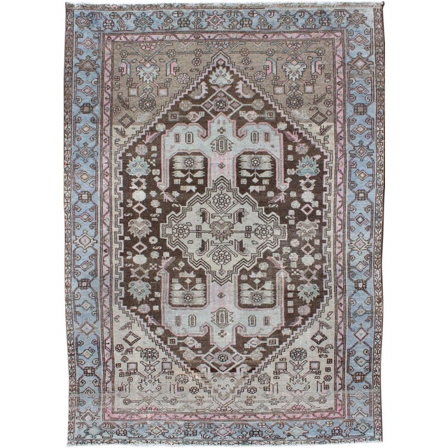 Early 20th Century Vintage Hamedan Rug - 4′6″ × 6′8″ For Sale