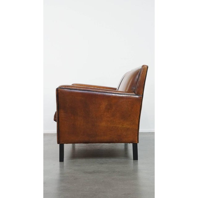 Art Deco Two-Seater Sofa in Sheepskin For Sale - Image 4 of 16