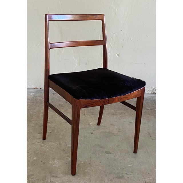 1960s Vintage Danish Modern Rosewood Dining Chairs Attributed Arne Vodder — Set of Six For Sale - Image 5 of 10