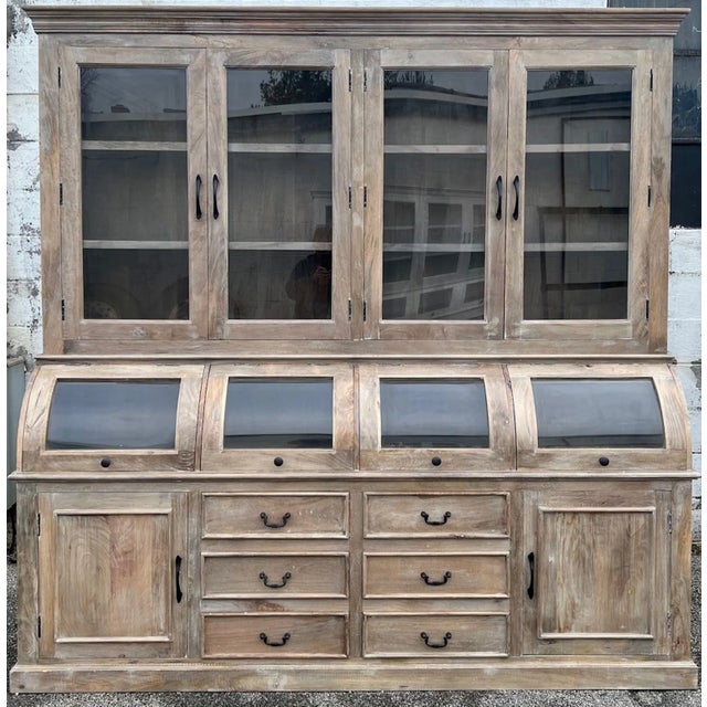 Driftwood Coastal Kitchen Pantry Hutch For Sale In Philadelphia - Image 6 of 10