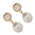 Delicate Pearl & Gold Earrings, A Pair For Sale In Miami - Image 6 of 10
