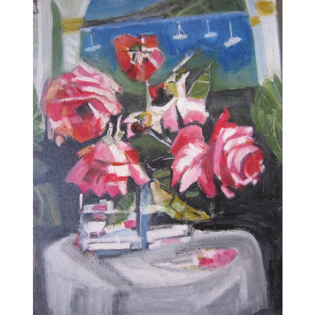 Abstract Floral Still Life Painting For Sale - Image 4 of 6