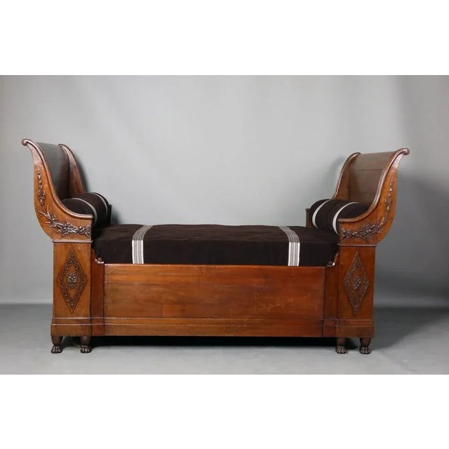 Vintage Wooden Bed with Floral Decorations For Sale - Image 12 of 12