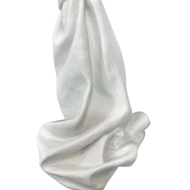 1970s Vintage Pair of John Dickinson-Style Draped and Knotted Plaster Table Lamps For Sale - Image 5 of 15