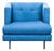 Cb2 Avec Blue Modern Lounge Chair With Metal Legs For Sale