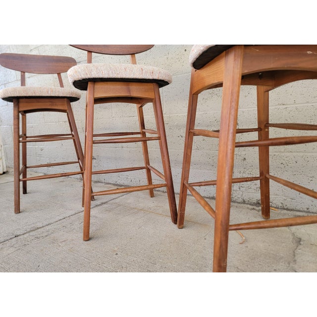 Mid-Century Modern Counter Top Stools - Set 3 For Sale - Image 15 of 15