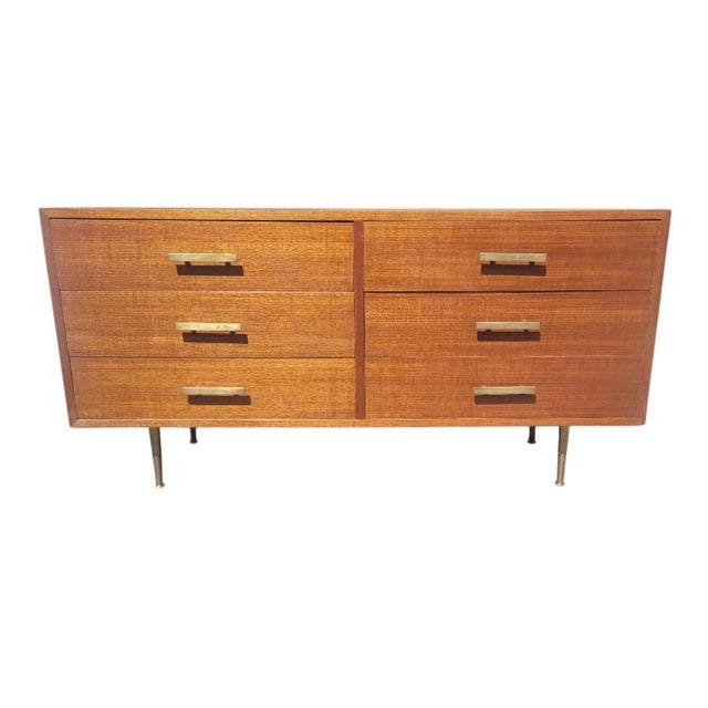 Find Mid-Century Modern 6 Drawer Low Chest Brass Legs For Sale - Image 13 of 13