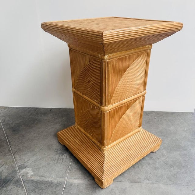 Vintage French Split Bamboo Pedestal, 1970s For Sale - Image 10 of 16