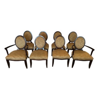 Oval X Barbara Barry Dining Chairs for Baker -Set of 8 For Sale