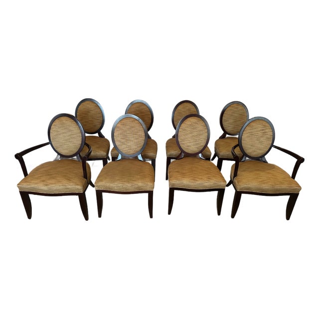 Oval X Barbara Barry Dining Chairs for Baker -Set of 8 For Sale
